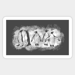 Pinguins in the ice Sticker